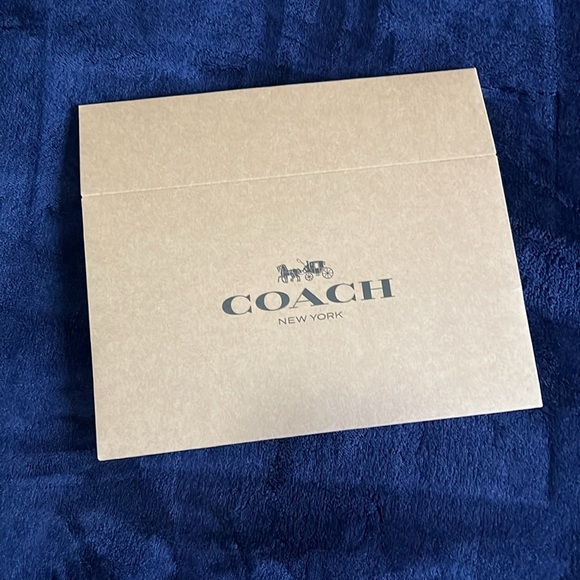 New Coach Micro Wallet Color Silver / Bright Blue Includes Gift Box - Picture 10 of 12